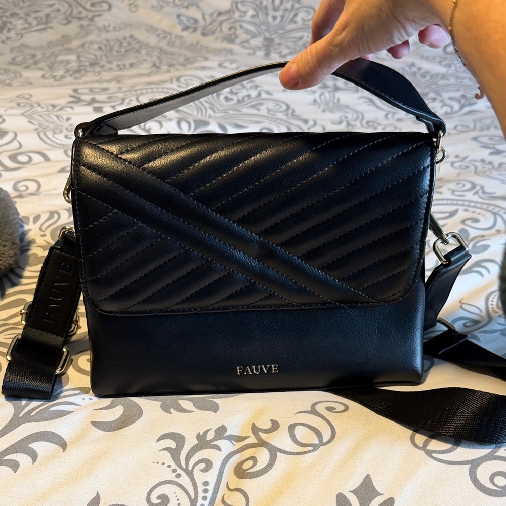 Black Quilted Women's Bag by Fauve